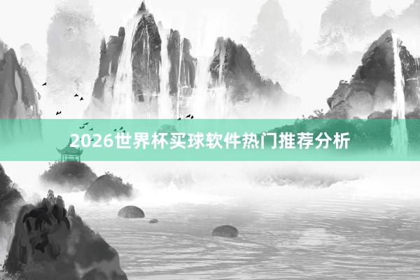 2026世界杯买球软件热门推荐分析